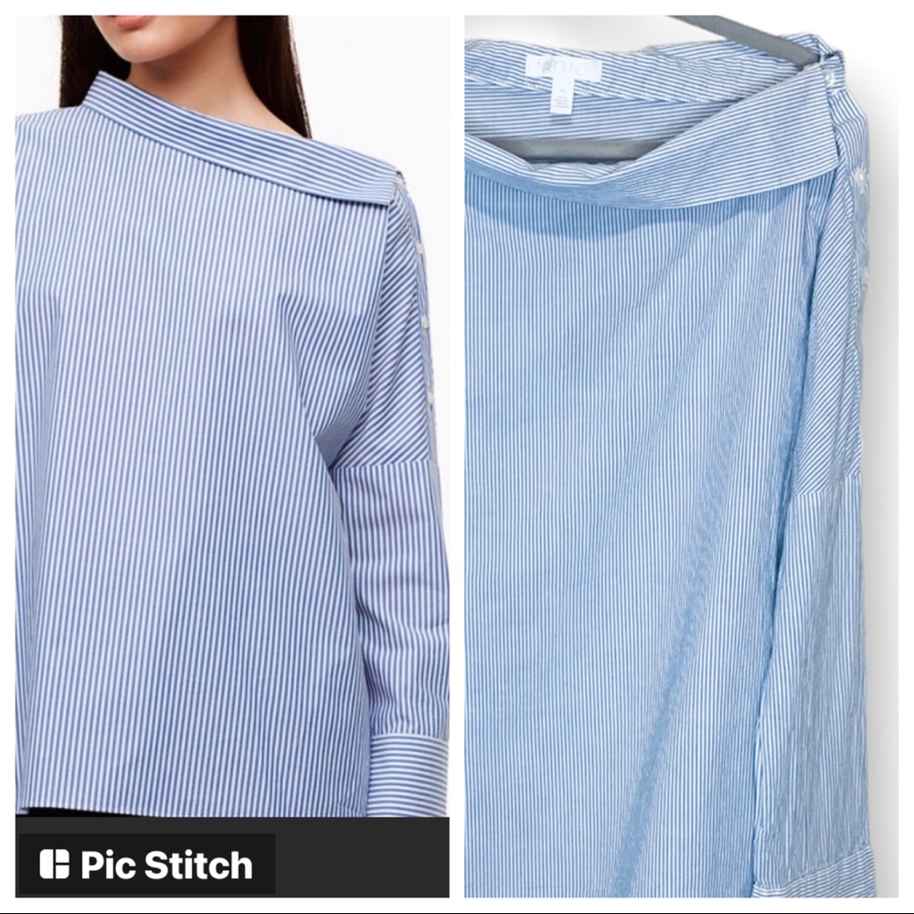 Abound blouse stripped boyfriend shirt